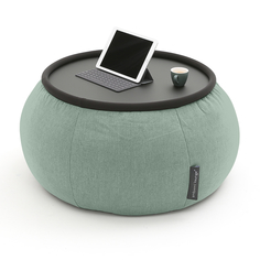 Журнальный столик пуф Ambient Lounge - Versa Table - Pepper Mint (шенилл, серо-зеленый)