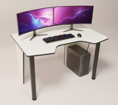 Игровой стол FPS Mebel 120 белый 120x78x75
