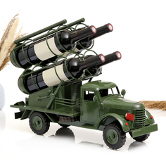 Мини-бар/подставка для 4-х бутылок Грузовик 10144569, зеленый No Brand