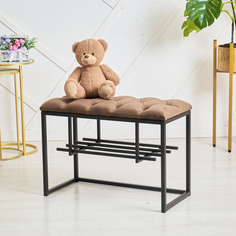 Банкетка для прихожей и спальни Jet mebel, модель loft70, черный-коричневый