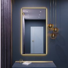 Зеркало с подсветкой ностенное ONE MARKET 130х70 см 3000К, Черное