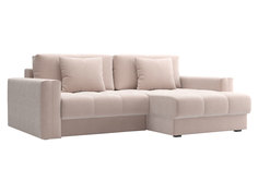 Угловой диван Клермон Бежевый, велюр Первый Мебельный