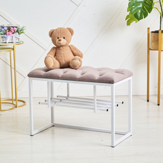 Банкетка для прихожей и спальни Jet mebel, модель loft70, белый-серый