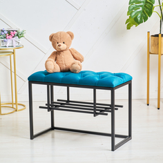 Банкетка для прихожей и спальни Jet mebel, модель loft70, черный-синий