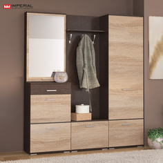 Прихожая Империал Виола 1,8 м венге сонома ШГВ 180х37х205 см Imperial