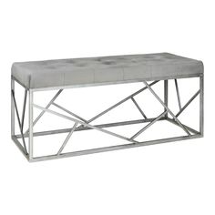 Оттоманка Design серая 120 x 48 x 52 см No Brand
