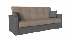 Диван-книжка ЭКОНА МЕБЕЛЬ Надежда, Велюр, бежевый/серый, 3101053