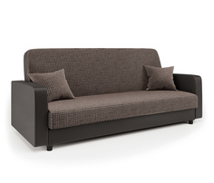 Диван-книжка Мелодия 120 Корфу коричневый и экокожа шоколад Gamma