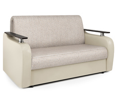 Диван аккордеон Гранд Д 140 Корфу беж и экокожа беж Gamma