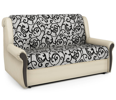 Диван-кровать Аккорд М 140 экокожа беж и узоры Gamma