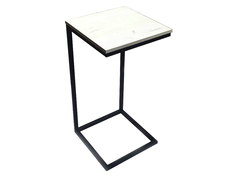 Журнальный столик Симпл Дуб белый/Черный, металл Desk Question