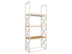 Стеллаж Desk Question DQ Form Дуб Мелфорд / Белый, металл