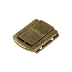 Замок-защелка на ящик ZM01, 3,2х2,5 см, цвет бронза (10 шт.) Tundra
