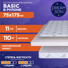 Матрас анатомический DreamSon Basic беспружинный 75х175