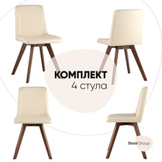 Стул для кухни обеденный Stool Group MARTA 4 шт, орех, сидение бежевое