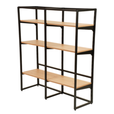 Стеллаж MAGS Резидент, 6 полок 108х35х120 см, черный матовый/бунратти