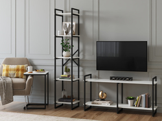 Стеллаж Loftyhome Мальборк Белый Альпийский