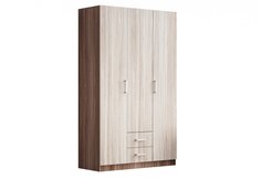 Шкаф Регион 058 2, ясень шимо светлый/ясень шимо темный, 120x52x202 см