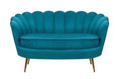 Диван Mak-interior Pearl double сине-зеленый велюр 2-местный