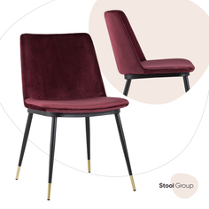 Стул для кухни Stool Group Мелисса, велюр, бордо