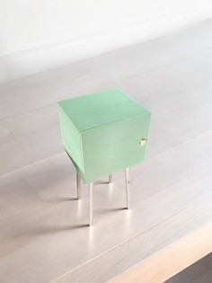 Тумба ТП-433 из массива хвои, оливковая 30х35х73 см No Brand