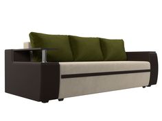 Прямой диван Лига Диванов Ричмонд 233х103х90 см, бежевый\коричневый\зеленый