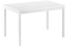 Стол обеденный из натуральной березы Siberian Birch Aurora Extra,размер 120x75x73см, белый Сибирская береза