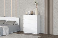Комод Хилтон 1 1400 Белый Текстурный No Brand