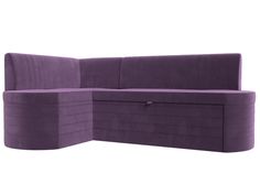 Кухонный угловой диван Лига Диванов Токио левый угол 204х126х82 см, сиреневый