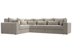Угловой диван Лига Диванов Майами Long левый угол 335х230х90 см, бежевый
