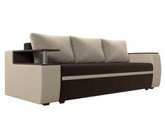 Прямой диван Лига Диванов Ричмонд 233х103х90 см, коричневый\бежевый\бежевый