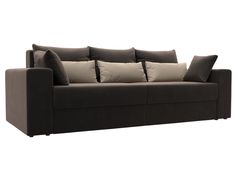 Диван прямой Лига Диванов Майами 250х105х90 см, коричневый\бежевый