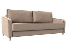 Прямой диван Лига Диванов Варшава 218х98х98 см, бежевый\серый