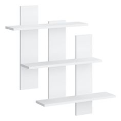 Настенная полка 81x17x27 см, Белый 3 полки No Brand