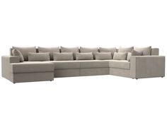 Диван П-образный Лига Диванов Майами левый угол 405х230х90 см, бежевый