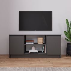 Тумба под ТВ Мори МТВ1200.1 Графит No Brand