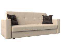 Диван-книжка Лига Диванов Лига-016 214х83х90 см, бежевый\коричневый