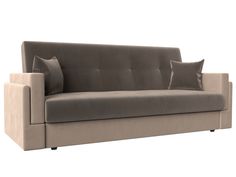 Диван-книжка Лига Диванов Лига-015 216х83х90 см, коричневый\бежевый