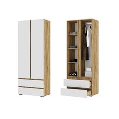 Шкаф Стендмебель Хелен ШК-01 Дуб крафт золото/Белый 80x46x210
