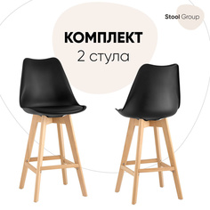 Стул барный со спинкой Stool Group Frankfurt черный, комплект 2 стула