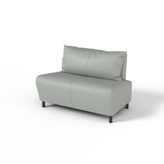 Диван SALON TRON TWIN 100х64х67, экокожа серый
