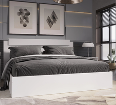 Двуспальная кровать Эра Эко Белый гладкий 160х200 ERA