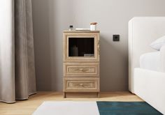 Тумба Карлос-014 Дуб Сонома 40x74.5x45 Мегамебель