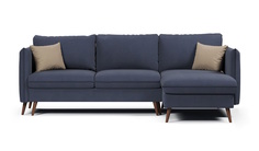 Угловой диван-кровать 4Home Пекин, 247х175х96 см, Navy, правый, Еврокнижка