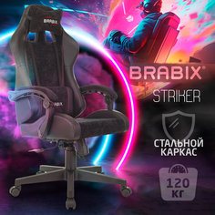 Кресло компьютерное Brabix Striker GM-121, 532962, экокожа, черное