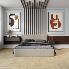 Кровать ТриЯ Мона Велюр Confetti Cream Triya