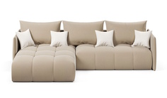 Угловой диван-кровать 4Home Лагуна, 226х155х80 см, Beige, левый, Еврокнижка
