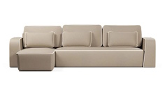 Угловой диван-кровать 4Home Линда, 344х165х90 см, Beige, левый, Еврокнижка