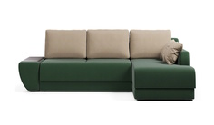 Угловой диван-кровать 4Home Нью-Йорк, 250х162х87 см, Green, правый, Еврокнижка