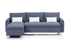 Угловой диван-кровать 4Home Рон, 214х159х96 см, Blue, левый, Пантограф (Тик-так)